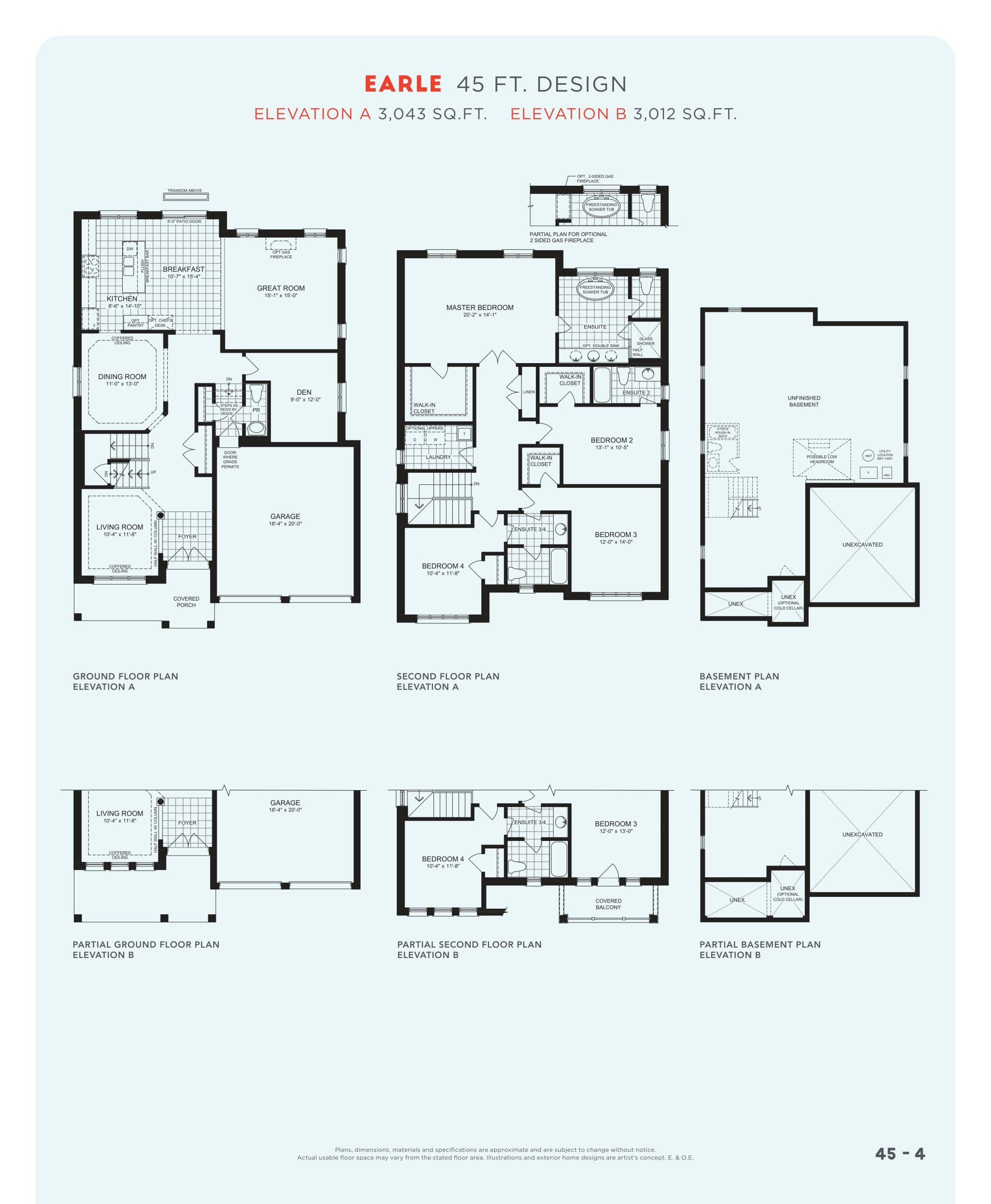 Earle Floor Plan at Heron Hills - Phase 1 - 3043 sq.ft