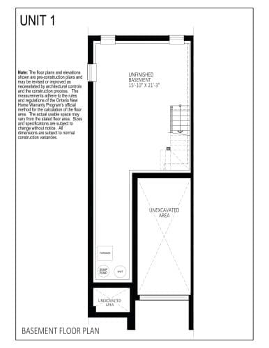 Unit 1 - Block 1 floor plan